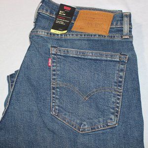 Levi's Men's Slim 511 Cotton Blue Denim 5-Pocket Jeans Size 36W x 34L
